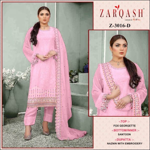 ZARQASH Z 3016 D PAKISTANI SUITS MANUFACTURER