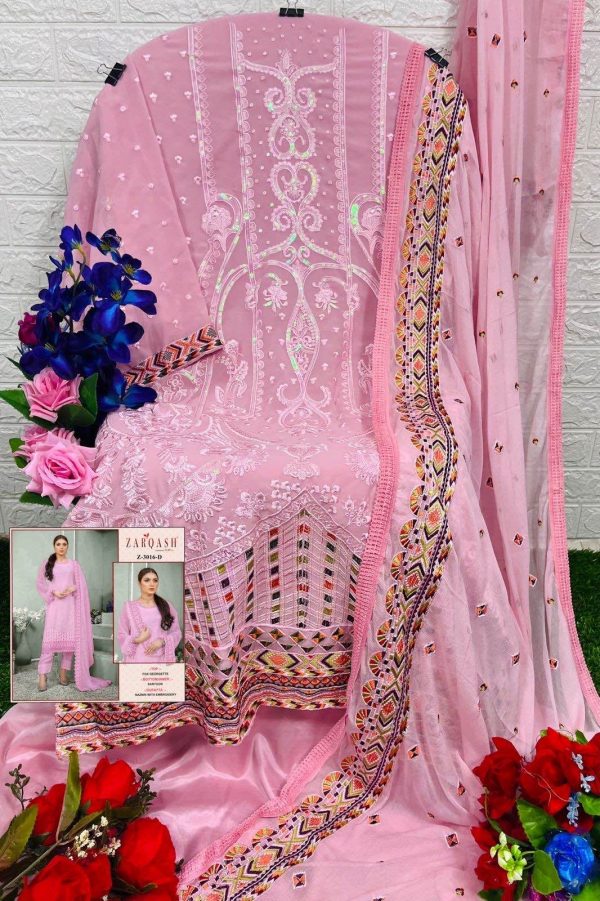 ZARQASH Z 3016 D PAKISTANI SUITS MANUFACTURER