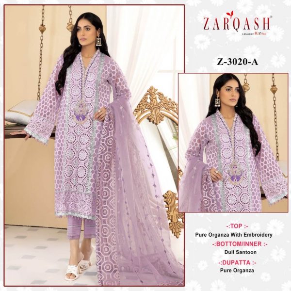 ZARQASH Z 3020 A PAKISTANI SUITS MANUFACTURER