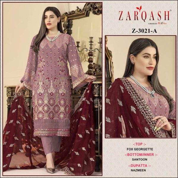 ZARQASH Z 3021 A PAKSTANI SUITS MANUFACTURER