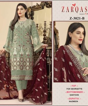 ZARQASH Z 3021 B PAKSTANI SUITS MANUFACTURER