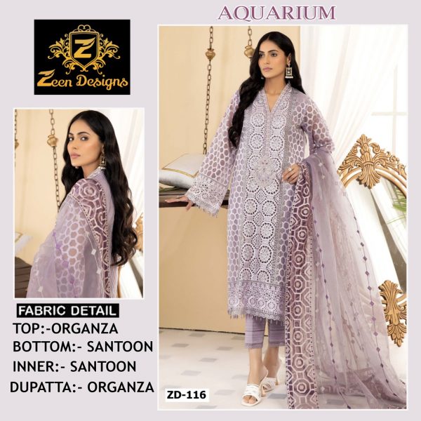 ZEEN DESIGNS ZD 116 AQUARIUM PAKISTANI SUITS IN INDIA