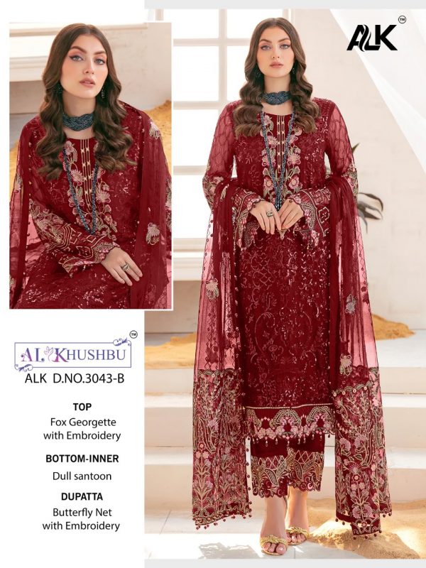 AL KHUSHBU ALK 3043 B PAKISTANI SUITS IN INDIA