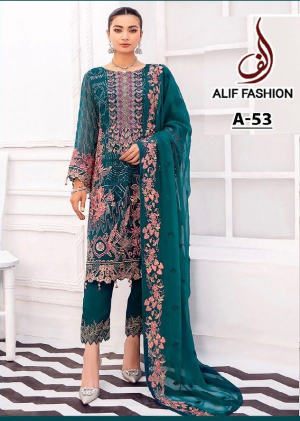 ALIF FASHION A 53 PAKISTANI SUITS IN INDIA