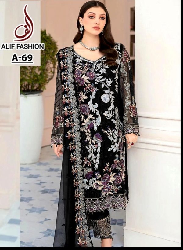 ALIF FASHION A 69 PAKISTANI SUITS MANUFACTURER