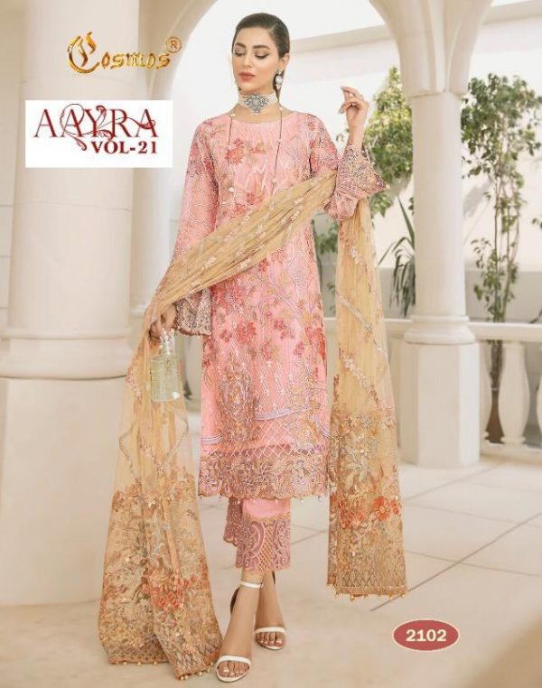 COSMOS 2102 AAYRA VOL 21 PAKISTANI SUITS IN INDIA