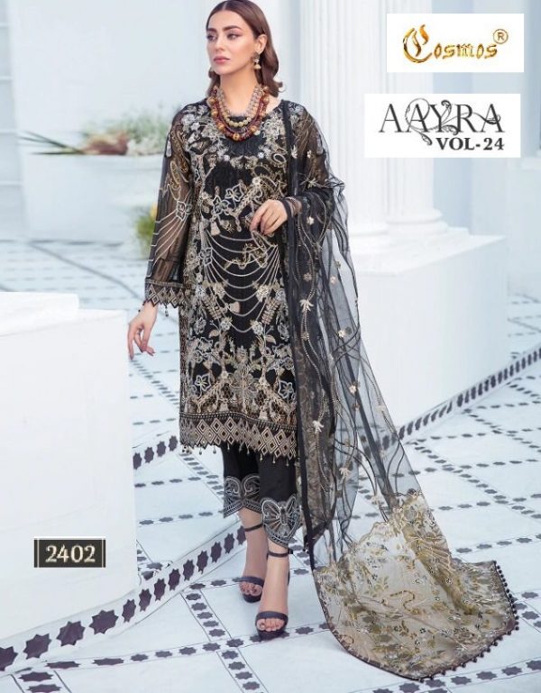 COSMOS 2402 AAYRA VOL 24 PAKISTANI SUITS IN INDIA