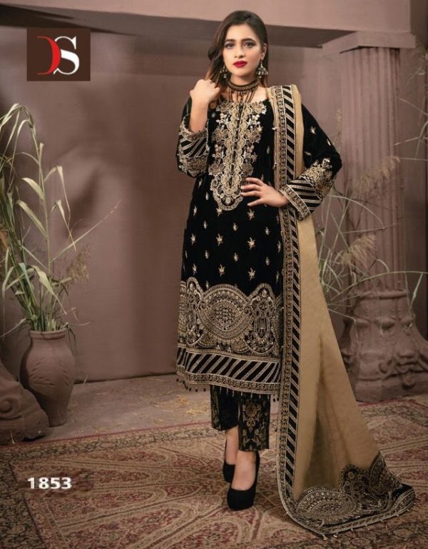 DEEPSY SUITS 1853 VELVET PAKISTANI SUITS IN INDIA