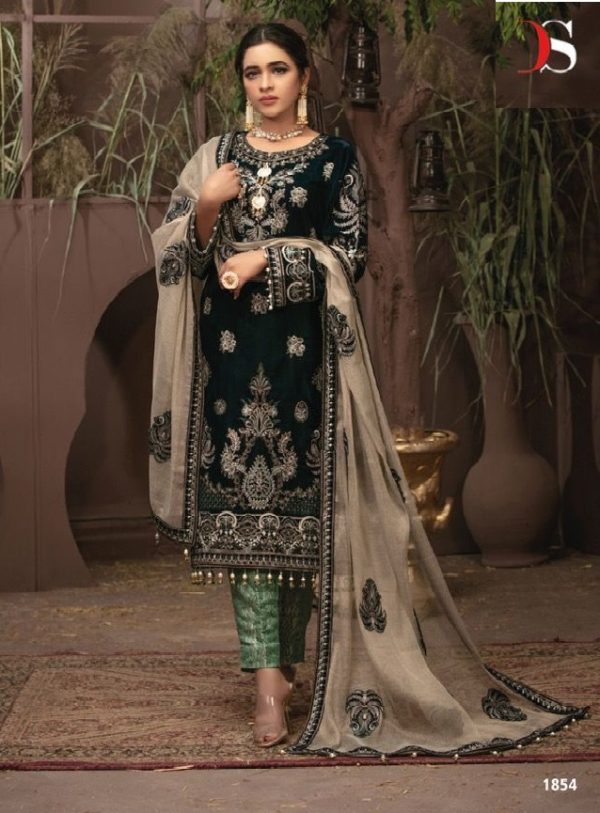 DEEPSY SUITS 1854 VELVET PAKISTANI SUITS IN INDIA