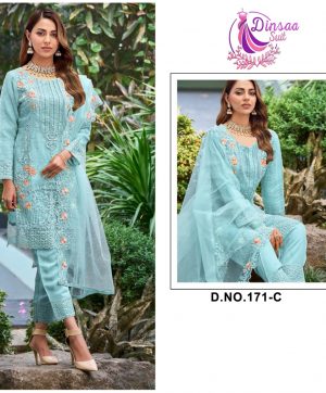 DINSAA SUIT 171 C PAKISTANI SUITS MANUFACTURER