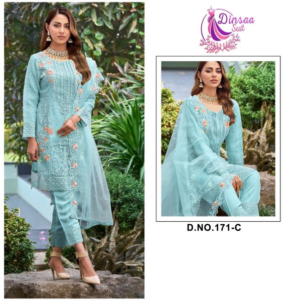 DINSAA SUIT 171 C PAKISTANI SUITS MANUFACTURER