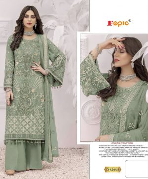 FEPIC D 5245 B ROSEMEEN PAKISTANI SUITS IN INDIA