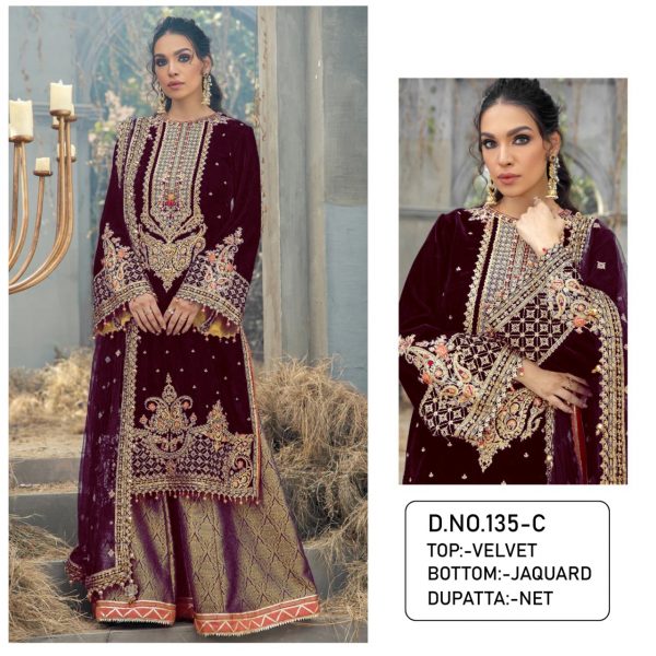 KALEESHA FAB 135 C PAKISTANI SUITS MANUFACTURER