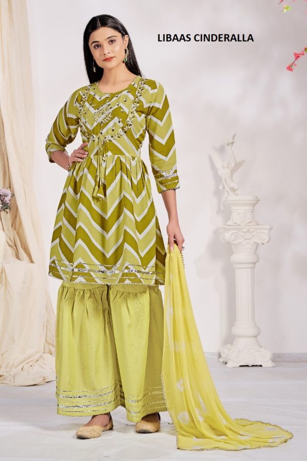 KURTI WITH SHARARA DUPATTA LIBAAS CINDERALLA