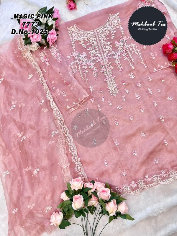 MEHBOOB TEX 7773 MAGIC PINK PAKISTANI SUITS