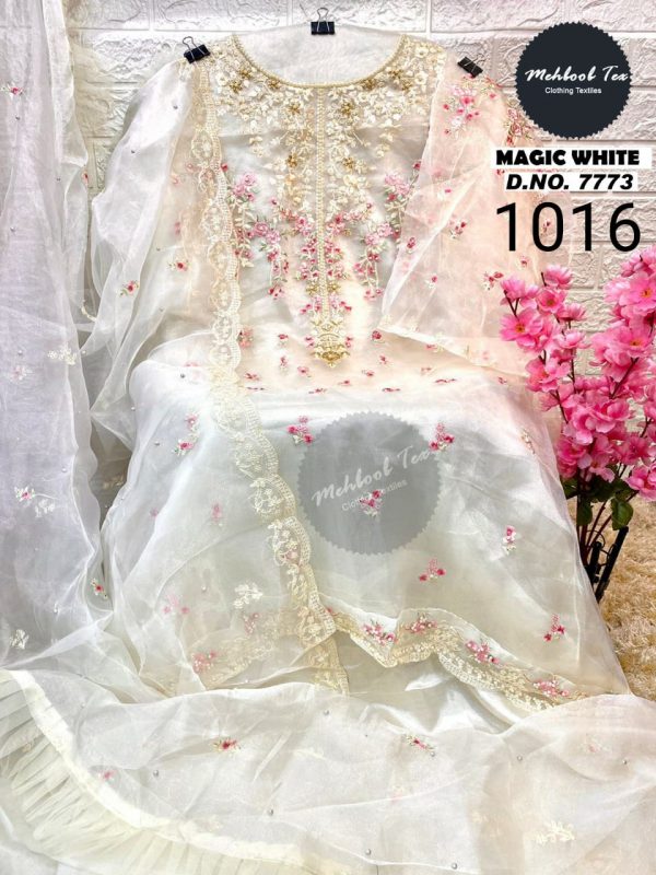 MEHBOOB TEX 7773 MAGIC WHITE PAKISTANI SUITS