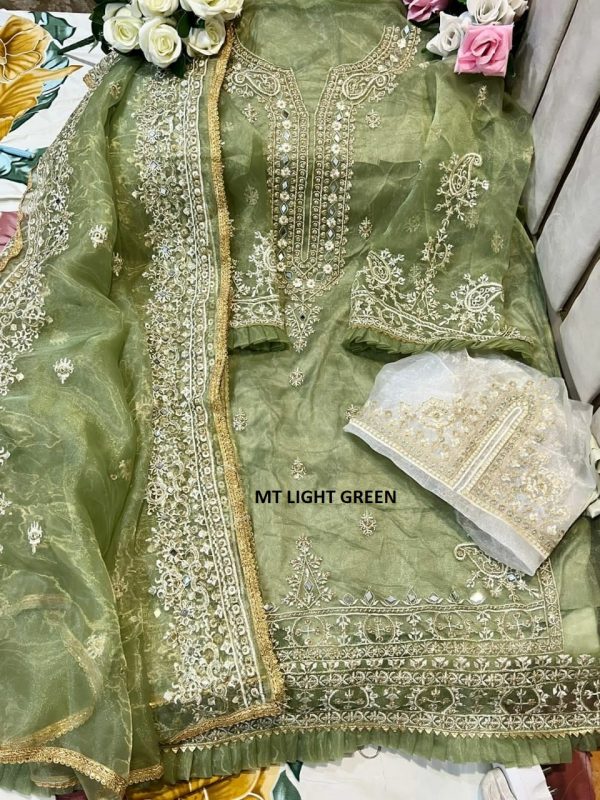 MEHBOOB TEX LIGHT GREEN PAKISTANI SUITS IN INIDA