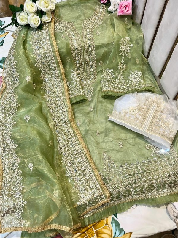 MEHBOOB TEX LIGHT GREEN PAKISTANI SUITS IN INIDA