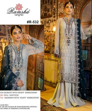 RAMSHA FASHION R 532 PAKISTANI SUITS IN INDIA