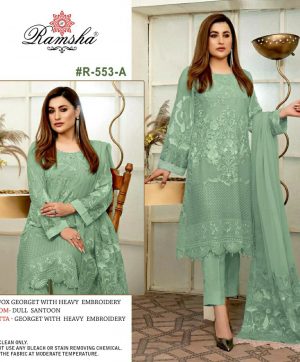 RAMSHA FASHION R 533 A PAKISTANI SUITS MANUFACTURER