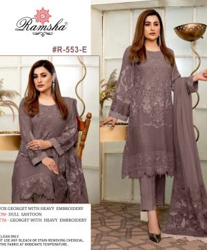 RAMSHA FASHION R 553 E PAKISTANI SUITS MANUFACTURER