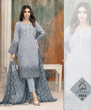 RUNGREZ 1022 G PAKISTANI SUITS BY RESHAM GHAR