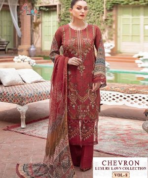 SHREE FABS 2357 CHEVRON VOL 8 PAKISTANI SUITS