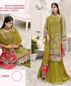 SHREE FABS K 1672 PAKISTANI SUITS WHOLESALE