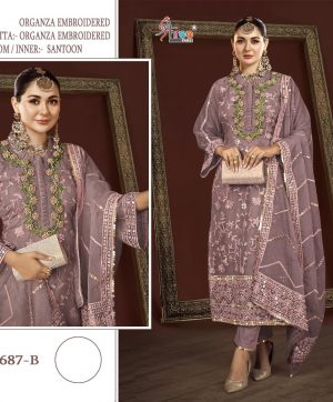 SHREE FABS S 687 B PAKISTANI SUITS MANUFACTURER