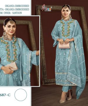 SHREE FABS S 687 C PAKISTANI SUITS MANUFACTURER