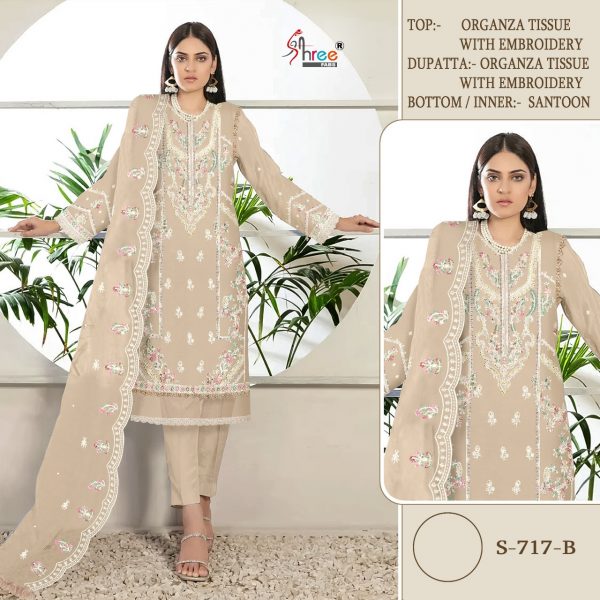 SHREE FABS S 717 B PAKISTANI SUITS MANUFACTURER