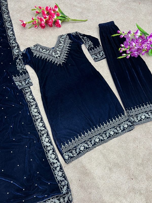 SHREE HARI SR 1477 C READYMADE VELVET SUITS