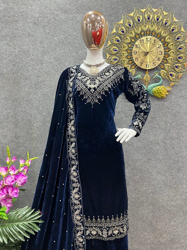 SHREE HARI SR 1477 C READYMADE VELVET SUITS