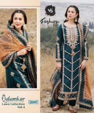 VS FASHION 2247 QALAMKAR VOL 4 PAKISTANI SUITS