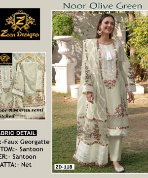 ZEEN DESIGNS ZD 118 PAKISTANI SUITS MANUFACTURER