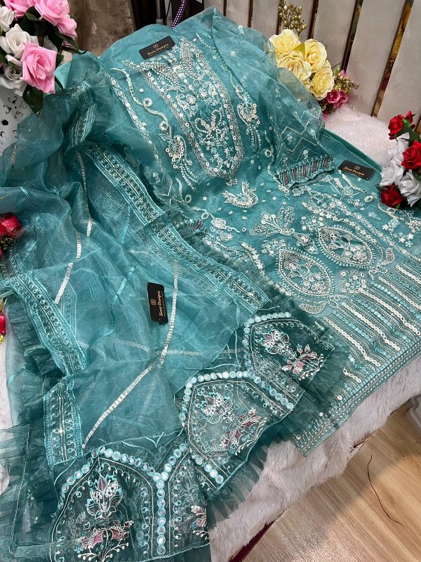 ZIAAZ 7773 NOOR AQUA VOL 3 PAKISTANI SUITS IN INDIA