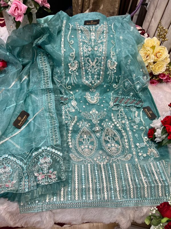 ZIAAZ 7773 NOOR AQUA VOL 3 PAKISTANI SUITS IN INDIA