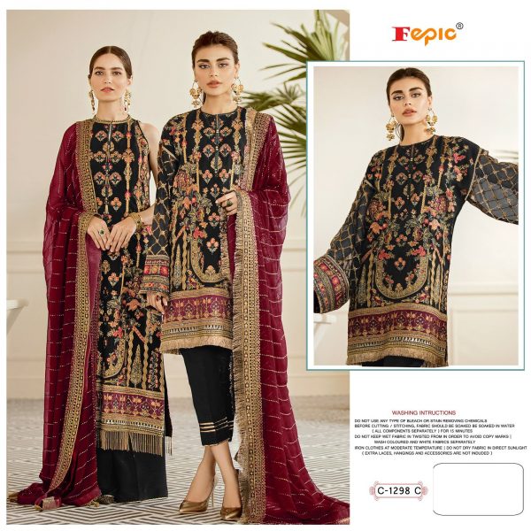 FEPIC 1298 C PAKISTANI SUITS WHOLESALER