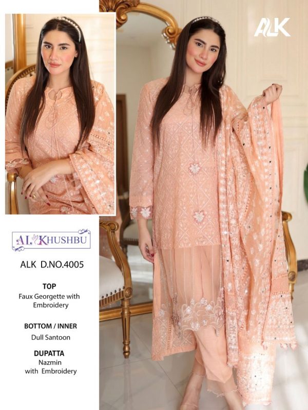 AL KHUSHBU ALK 4005 MISTY VOL 6 PAKISTANI SUITS