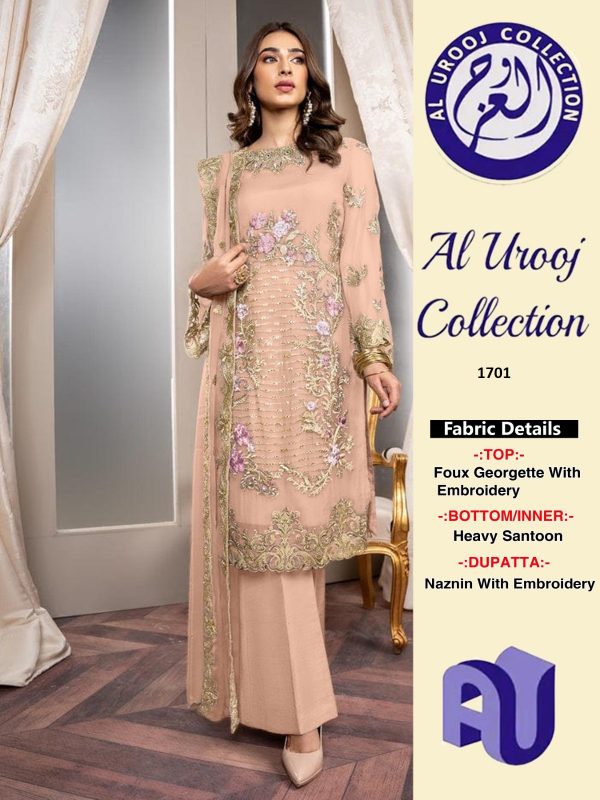 AL UROOJ 1701 PAKISTANI SUITS MANUFACTURER