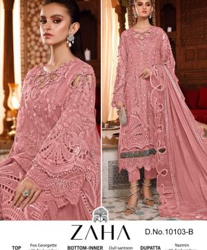 ZAHA 10103 B HABEEBA PAKISTANI SUITS WHOLESALER