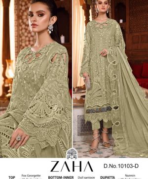 ZAHA 10103 D HABEEBA PAKISTANI SUITS WHOLESALER