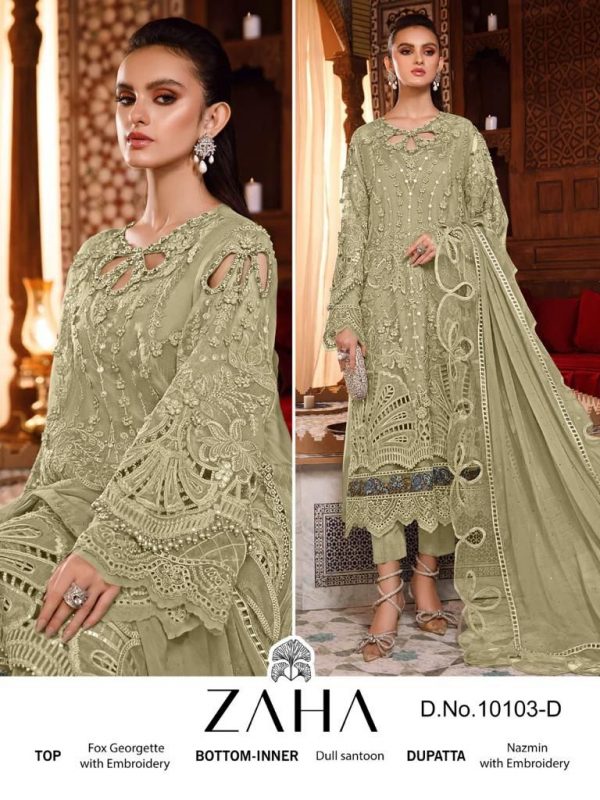 ZAHA 10103 D HABEEBA PAKISTANI SUITS WHOLESALER