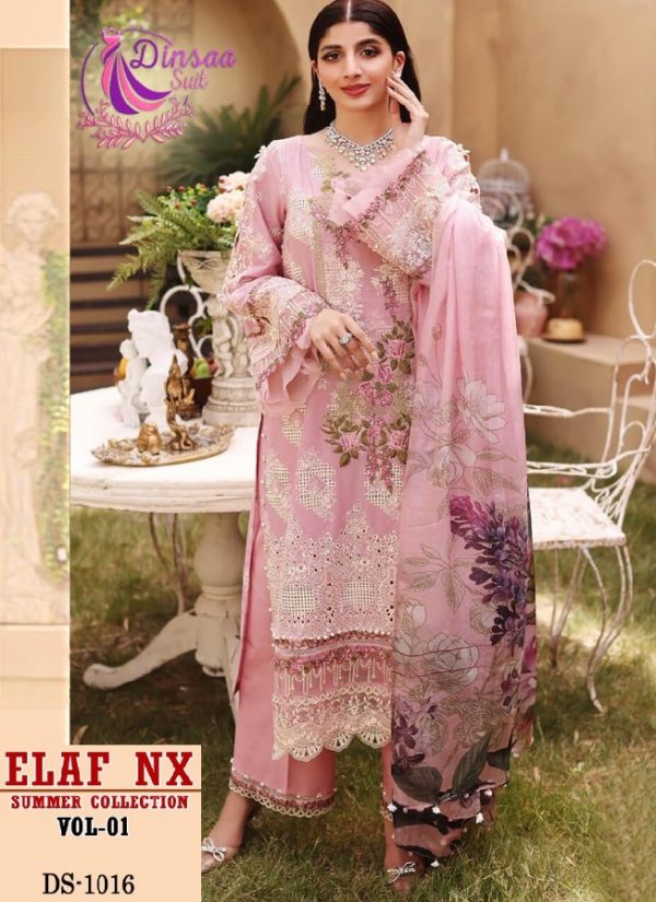 DINSAA SUIT DS 1016 ELAF VOL 01 PAKISTANI SUITS