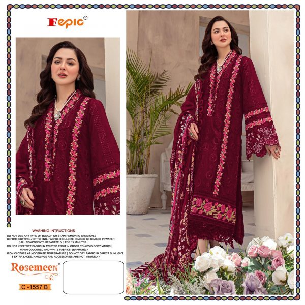 FEPIC 1557 B ROSEMEEN PAKISTANI SUITS ONLINE