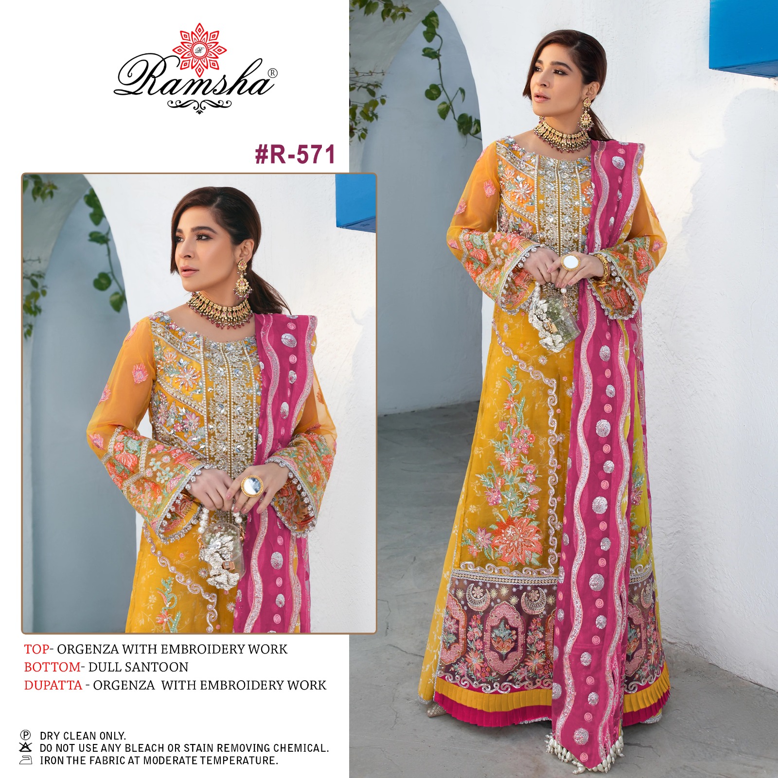 RAMSHA 571 PAKISTANI SALWAR KAMEEZ WHOLESALER