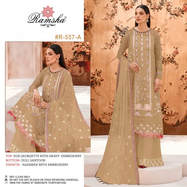 RAMSHA FASHION R 557 A PAKISTANI SUITS IN INDIA