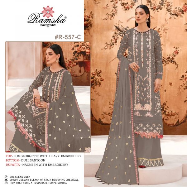 RAMSHA FASHION R 557 C PAKISTANI SUITS IN INDIA