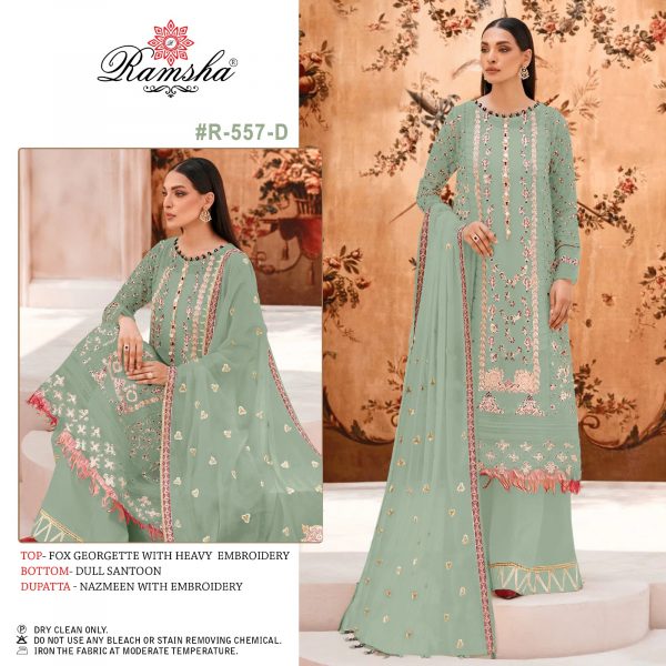 RAMSHA FASHION R 557 D PAKISTANI SUITS IN INDIA