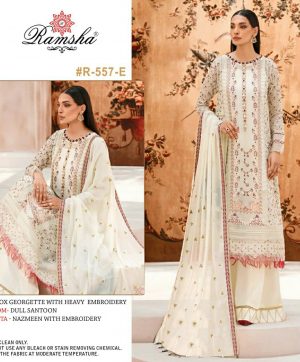 RAMSHA FASHION R 557 E PAKISTANI SUITS IN INDIA